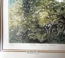 Sally Winter: Gravure originale rare des années 1990, Fenêtres du jardin de Monet 135/150