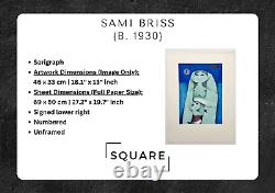 Sami Briss (né en 1930) Sérigraphie sur papier Édition limitée Signée à la main