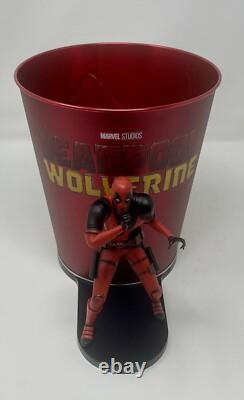 Seau à pop-corn en métal en édition limitée Deadpool & Wolverine et figurines 1 pièce