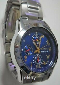 Seiko One Piece Anime 20ème Anniversaire Ltd 5000 Box Montre Homme Chrono Bleu Japon