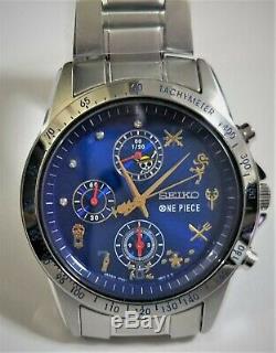 Seiko One Piece Anime 20ème Anniversaire Ltd 5000 Box Montre Homme Chrono Bleu Japon