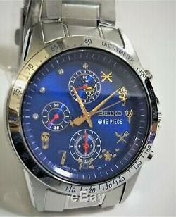 Seiko One Piece Anime 20ème Anniversaire Ltd 5000 Box Montre Homme Chrono Bleu Japon