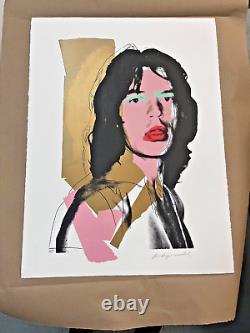 Série Andy Warhol Mick Jagger, 1975, estampe signée en édition limitée numérotée à la main, 22 x 30 pouces