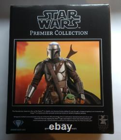 Star Wars Mandalorian Avec Enfant Statue Premium Édition Limitée 3000 Pièces Seulement