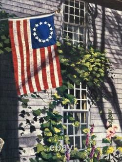 Susan Rios Nantucket Sérigraphie Signée 1/850 Édition Limitée Drapeau Américain