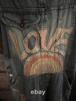 T.n.-o. So Rare Limited Edition Pocket With Love Patch Magnolia Pearl Love Overalls