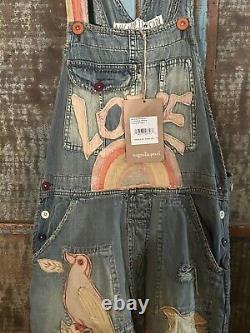 T.n.-o. So Rare Limited Edition Pocket With Love Patch Magnolia Pearl Love Overalls