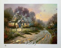 Thomas Kinkade MAISON EN TASSE Lithographie Édition Limitée Signée à la Main 18 x 24