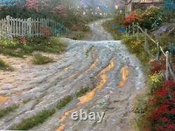 Thomas Kinkade MAISON EN TASSE Lithographie Édition Limitée Signée à la Main 18 x 24