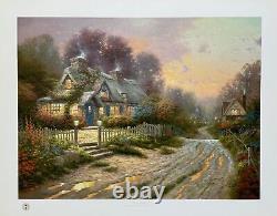 Thomas Kinkade MAISON EN TASSE Lithographie Édition Limitée Signée à la Main 18 x 24