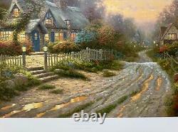 Thomas Kinkade MAISON EN TASSE Lithographie Édition Limitée Signée à la Main 18 x 24