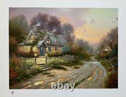 Thomas Kinkade MAISON EN TASSE Lithographie Édition Limitée Signée à la Main 18 x 24