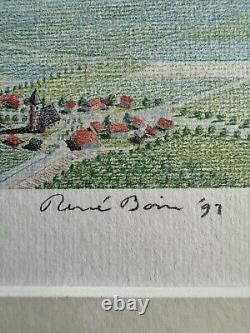 Tirage Numéroté Édition Limitée en Cadre, Signé par l'Artiste Néerlandais Rene Boin