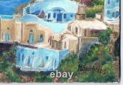 Tirage giclée en édition limitée Œuvre d'art Paysage de Santorin Grèce Peinture Art COA