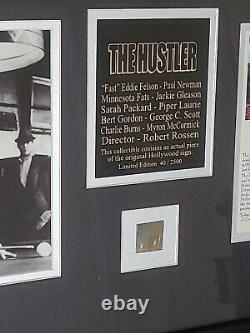 Véritable morceau du panneau Hollywood Édition limitée, encadré, certificat d'authenticité avec The Hustler