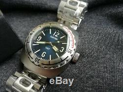 Vostok Amphibia 1967 Blue Diver Watch Rare 200m Édition Limitée 500 Pièces