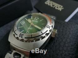 Vostok Amphibia 1967 Green Diver Watch Rare 200m Édition Limitée 500 Pièces