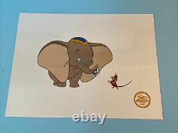Walt Disney Limited Edition Dumbo Serigraph Cel Belle Pièce