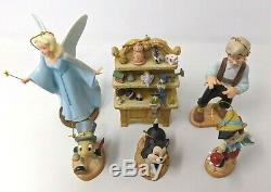 Wdcc Disney Pinocchio 6 Pièces Paq Limited Edition Avec A003 Box & Coa