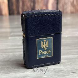 Zippo Briquet 24 Paix Cuir Moyen Édition Limitée