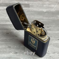 Zippo Briquet 24 Paix Cuir Moyen Édition Limitée