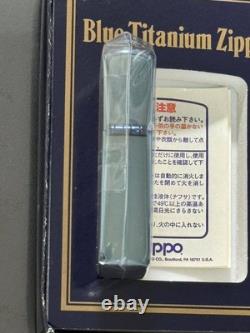 Zippo Paix Bleu Titane Édition Limitée Pièce 1995 Fabriquée Timbre Or Dead Stock