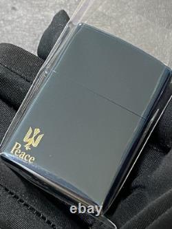Zippo Paix Bleu Titane Édition Limitée Pièce Modèle Rare Fabriqué En 2007 Or Inn