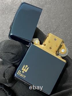 Zippo Paix Bleu Titane Édition Limitée Pièce Modèle Rare Fabriqué En 2007 Or Inn