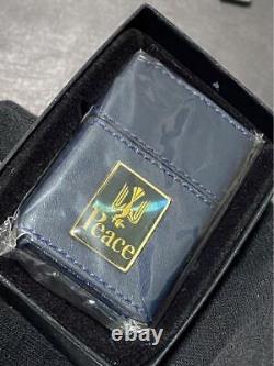 Zippo Pièce Bleu Cuir Authentique Édition Limitée Métal 2006 Briquet