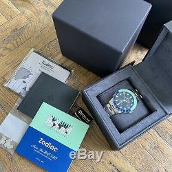 Zodiac Super Seawolf Sea Loup Gmt Blue Green Limited Edition Hodinkee 182 Pièces