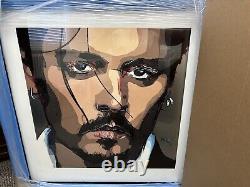 Œuvre d'art rare de Johnny Depp - Pièce de collection en édition limitée encadrée